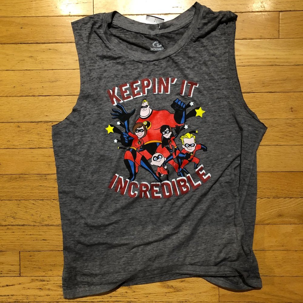 Brand New Women's Disney Incredibles 2 Muscle Tank Top